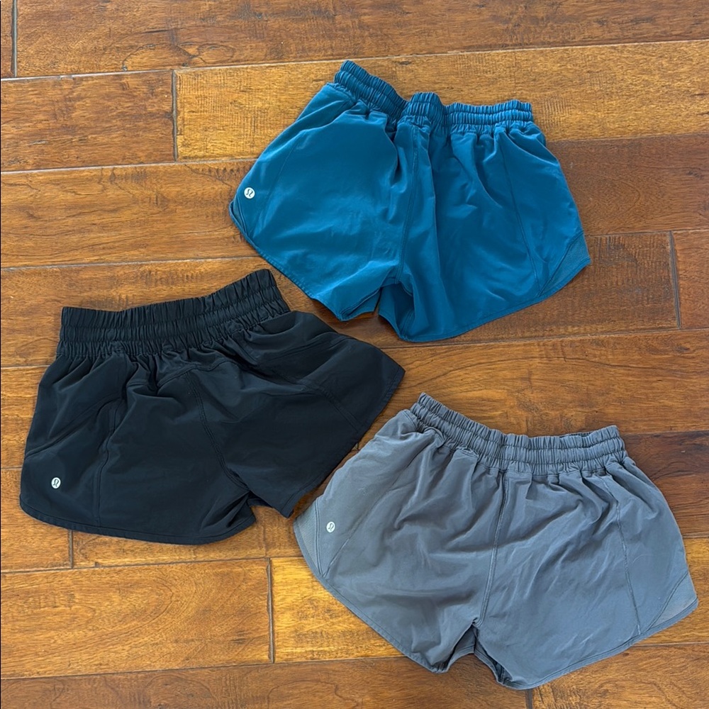 lululemon athletica Women's Athletic Shorts - Teal blue, Black, Gray
